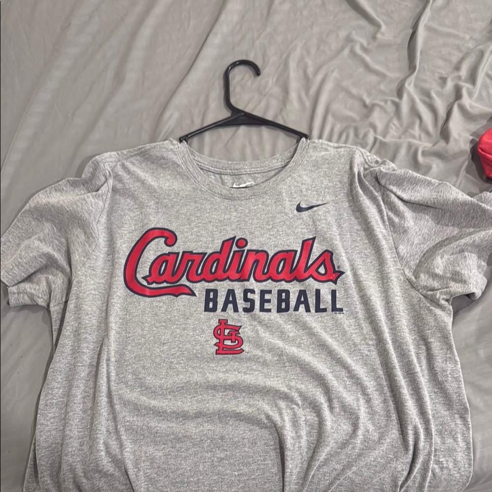 Nike Gray Cardinals Baseball Tee